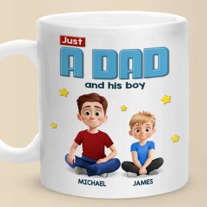 Bonded by Love, Not Just Blood - Family Personalized Custom Mug - Father's Day, Gift For Dad