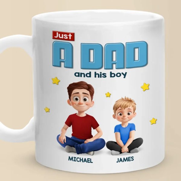 Bonded by Love, Not Just Blood - Family Personalized Custom Mug - Father's Day, Gift For Dad Bonded by Love, Not Just Blood - Family Personalized Custom Mug - Father's Day, Gift For Dad