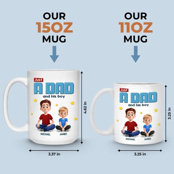 Bonded by Love, Not Just Blood - Family Personalized Custom Mug - Father's Day, Gift For Dad Bonded by Love, Not Just Blood - Family Personalized Custom Mug - Father's Day, Gift For Dad