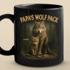 Bonded Like A Wolf Pack - Family Personalized Custom Black Mug - Father's Day, Gift For Dad, Grandpa Bonded Like A Wolf Pack - Family Personalized Custom Black Mug - Father's Day, Gift For Dad, Grandpa