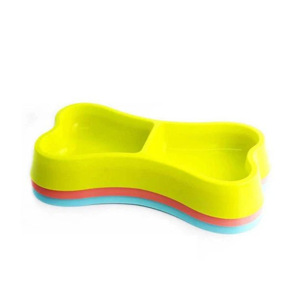 Bone-Shaped Double Dog Feeder Bowl Bone-Shaped Double Dog Feeder Bowl