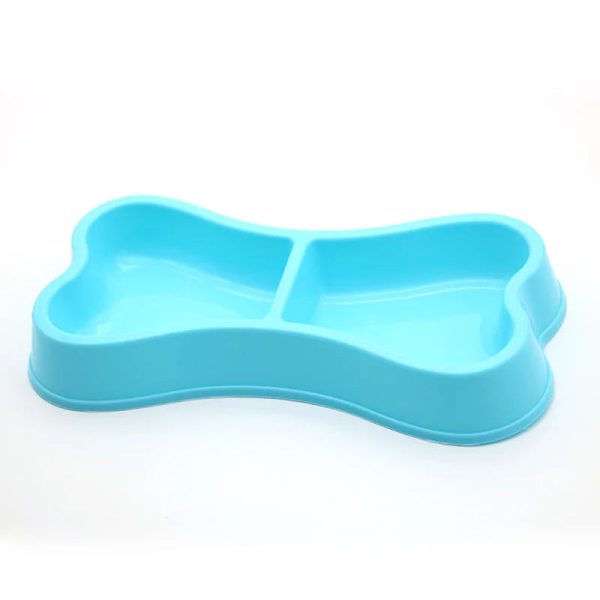 Bone-Shaped Double Dog Feeder Bowl Bone-Shaped Double Dog Feeder Bowl