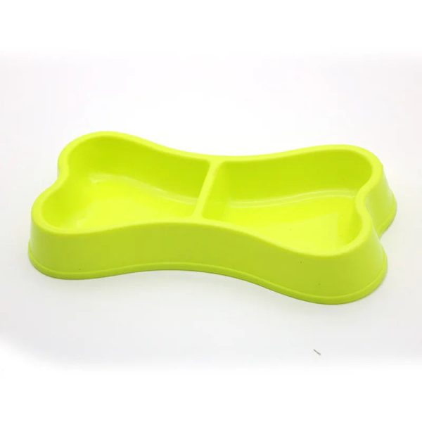Bone-Shaped Double Dog Feeder Bowl Bone-Shaped Double Dog Feeder Bowl