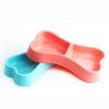 Bone-Shaped Double Dog Feeder Bowl Bone-Shaped Double Dog Feeder Bowl