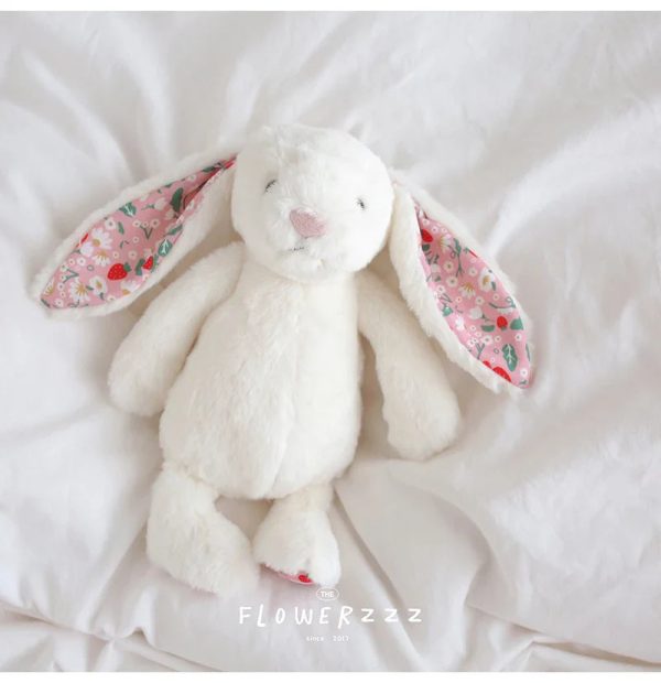 Bonnie Rabbit Plush Toy Soft Bunny with Floral Ears for Kids and Home Decor Bonnie Rabbit Plush Toy Soft Bunny with Floral Ears for Kids and Home Decor