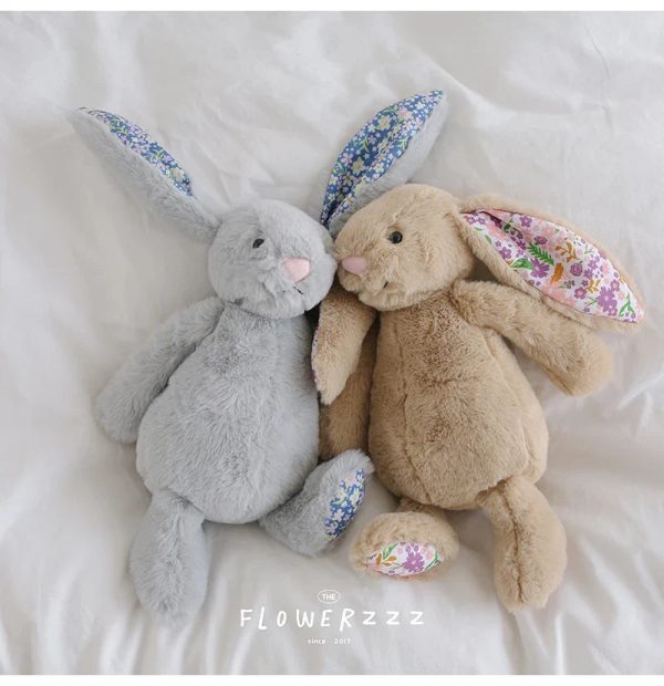 Bonnie Rabbit Plush Toy Soft Bunny with Floral Ears for Kids and Home Decor Bonnie Rabbit Plush Toy Soft Bunny with Floral Ears for Kids and Home Decor