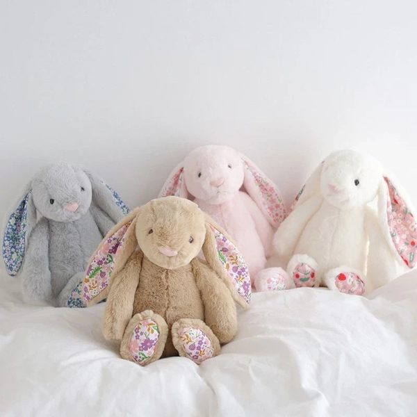 Bonnie Rabbit Plush Toy Soft Bunny with Floral Ears for Kids and Home Decor Bonnie Rabbit Plush Toy Soft Bunny with Floral Ears for Kids and Home Decor
