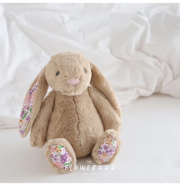 Bonnie Rabbit Plush Toy Soft Bunny with Floral Ears for Kids and Home Decor Bonnie Rabbit Plush Toy Soft Bunny with Floral Ears for Kids and Home Decor