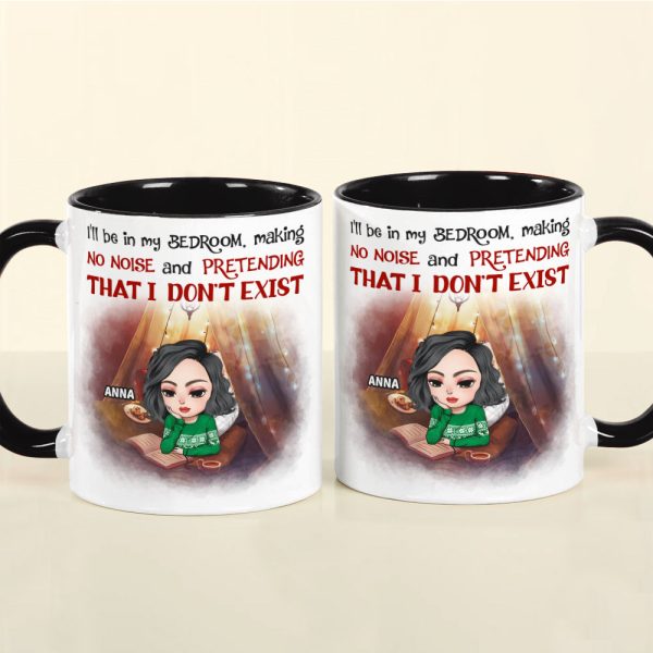 Book Reading Girl Making No Noise And Pretending That I Don't Exist White Mug Book Reading Girl Making No Noise And Pretending That I Don't Exist White Mug