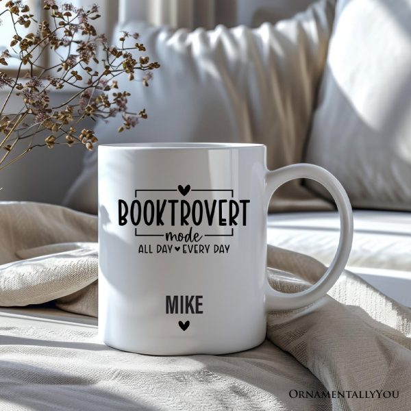 Booktrovert Personalized Mug, Gift For Book Lover With Custom Name Booktrovert Personalized Mug, Gift For Book Lover With Custom Name