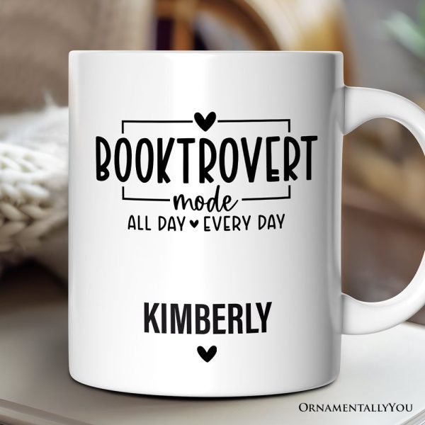 Booktrovert Personalized Mug, Gift For Book Lover With Custom Name Booktrovert Personalized Mug, Gift For Book Lover With Custom Name