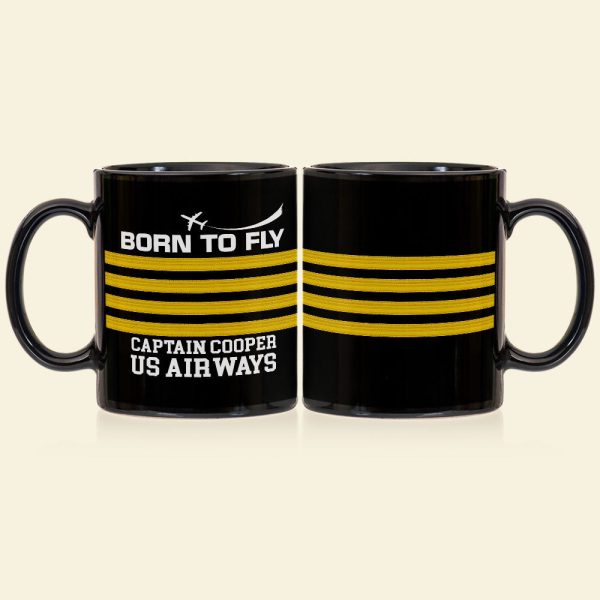 Born To Fly Personalized Pilot Mug, Gift For Pilot Born To Fly Personalized Pilot Mug, Gift For Pilot