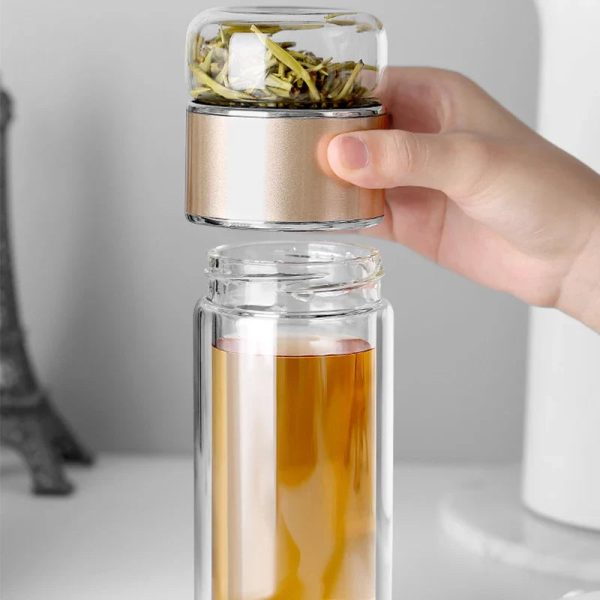 Borosilicate Tea Infuser Bottle