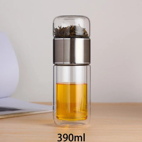 Borosilicate Tea Infuser Bottle