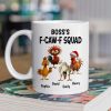 Boss FCAWF Squad White Ceramic Mug Funny Rooster Design Unique Gift for Boss
