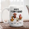 Boss FCAWF Squad White Ceramic Mug Funny Rooster Design Unique Gift for Boss