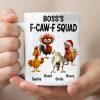 Boss FCAWF Squad White Ceramic Mug Funny Rooster Design Unique Gift for Boss