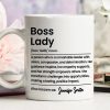 Boss Lady: A Woman of Strength and Vision Personalized Mug, Poster, Keychain, Pillow, Plaque & Sign, Inspirational Gift for Her