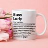 Boss Lady: A Woman of Strength and Vision Personalized Mug, Poster, Keychain, Pillow, Plaque & Sign, Inspirational Gift for Her