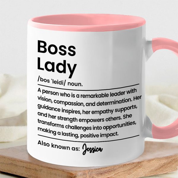 Boss Lady: A Woman of Strength and Vision Personalized Mug, Poster, Keychain, Pillow, Plaque & Sign, Inspirational Gift for Her