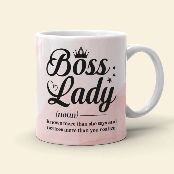 Boss Lady Knows More Than She Says Personalized Boss Lady Mug Boss Lady Knows More Than She Says Personalized Boss Lady Mug