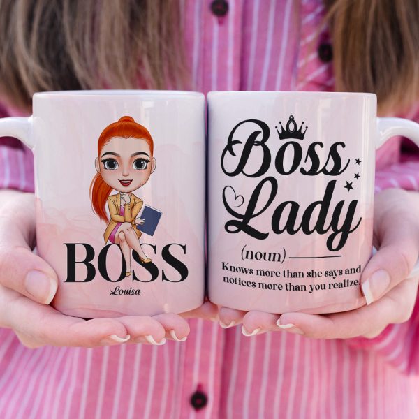 Boss Lady Knows More Than She Says Personalized Boss Lady Mug Boss Lady Knows More Than She Says Personalized Boss Lady Mug