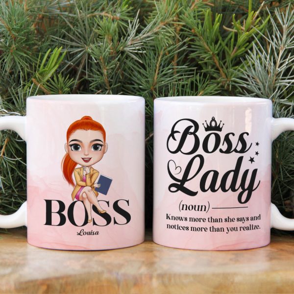 Boss Lady Knows More Than She Says Personalized Boss Lady Mug Boss Lady Knows More Than She Says Personalized Boss Lady Mug