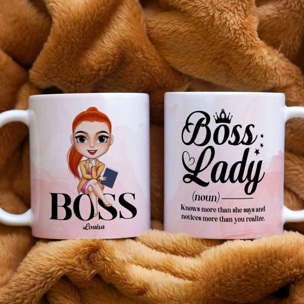 Boss Lady Knows More Than She Says Personalized Boss Lady Mug Boss Lady Knows More Than She Says Personalized Boss Lady Mug