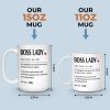Boss Lady Vibes Only - Friend Personalized Custom Mug - Christmas Gift For Best Friends, Sisters, Family Members, Coworkers Boss Lady Vibes Only - Friend Personalized Custom Mug - Christmas Gift For Best Friends, Sisters, Family Members, Coworkers