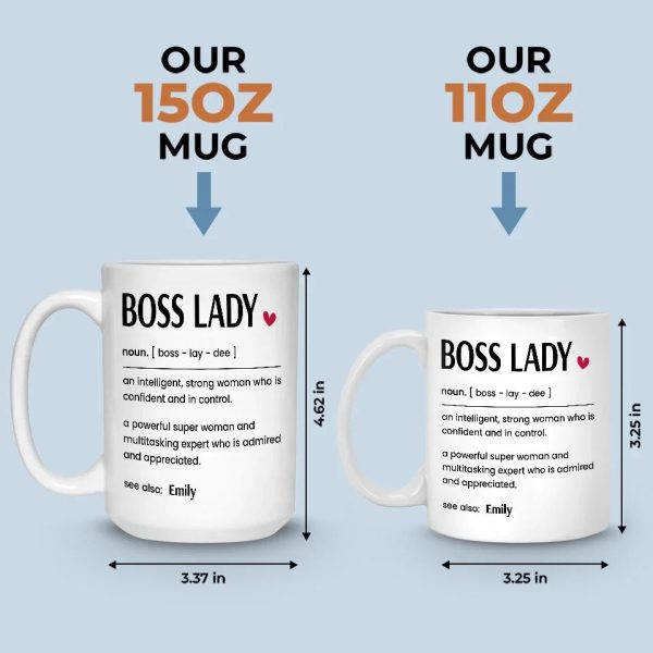 Boss Lady Vibes Only - Friend Personalized Custom Mug - Christmas Gift For Best Friends, Sisters, Family Members, Coworkers Boss Lady Vibes Only - Friend Personalized Custom Mug - Christmas Gift For Best Friends, Sisters, Family Members, Coworkers