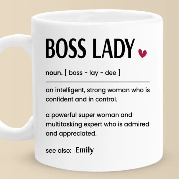 Boss Lady Vibes Only - Friend Personalized Custom Mug - Christmas Gift For Best Friends, Sisters, Family Members, Coworkers Boss Lady Vibes Only - Friend Personalized Custom Mug - Christmas Gift For Best Friends, Sisters, Family Members, Coworkers