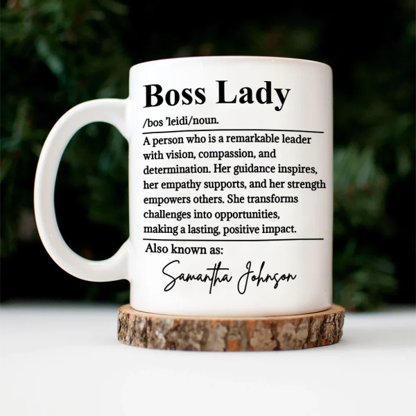 Boss Lady Who Is Remarkable Leader - Personalized Mug Boss Lady Who Is Remarkable Leader - Personalized Mug