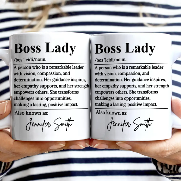 Boss Lady Who Is Remarkable Leader - Personalized Mug Boss Lady Who Is Remarkable Leader - Personalized Mug