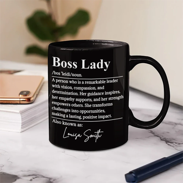 Boss Lady Who Is Remarkable Leader - Personalized Mug Boss Lady Who Is Remarkable Leader - Personalized Mug