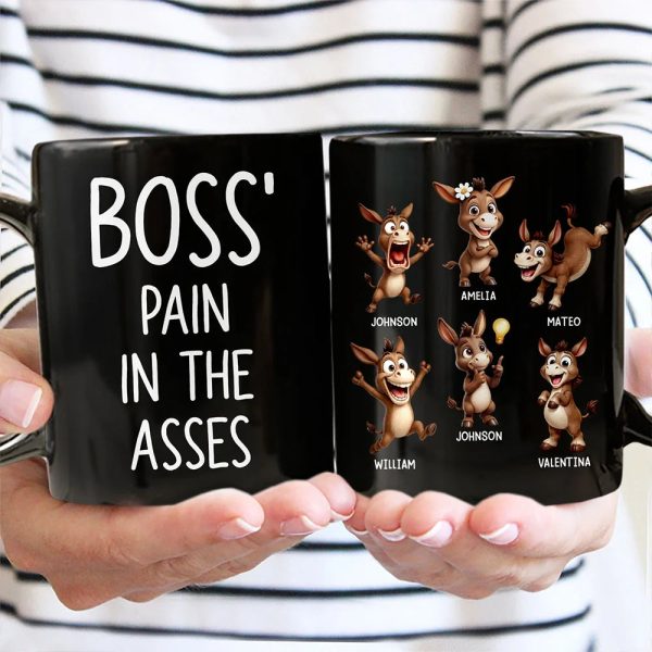 Boss' Little Trouble 3D Effect Funny Donkey - Personalized Mug Boss' Little Trouble 3D Effect Funny Donkey - Personalized Mug