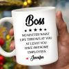Boss No Matter What Life Throws Awesome Employees Stars - Personalized Custom Coffee Mug - COL050_MG Boss No Matter What Life Throws Awesome Employees Stars - Personalized Custom Coffee Mug - COL050_MG