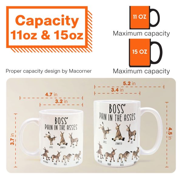 Boss' Pain In The Asses - Funny Boss Gift - Personalized Mug Boss' Pain In The Asses - Funny Boss Gift - Personalized Mug