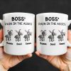 Boss' Pain In The Asses Featuring Playful Donkeys - Personalized Custom Coffee Mug - COL107_MG
