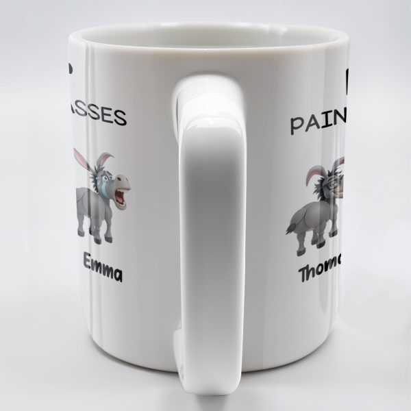 Boss' Pain In The Asses Featuring Playful Donkeys - Personalized Custom Coffee Mug - COL107_MG