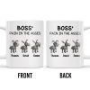Boss' Pain In The Asses Featuring Playful Donkeys - Personalized Custom Coffee Mug - COL107_MG