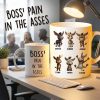 Boss Pain in the Asses, Funny Donkey Office Decoration - Personalized Mug - Custom Employee Gift Exchange, White Elephant Gift Boss Pain in the Asses, Funny Donkey Office Decoration - Personalized Mug - Custom Employee Gift Exchange, White Elephant Gift