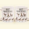 Boss' Pain in the Asses White Ceramic Mug, Personalized Office Humor Gift for Coworkers and Morning Coffee Smiles