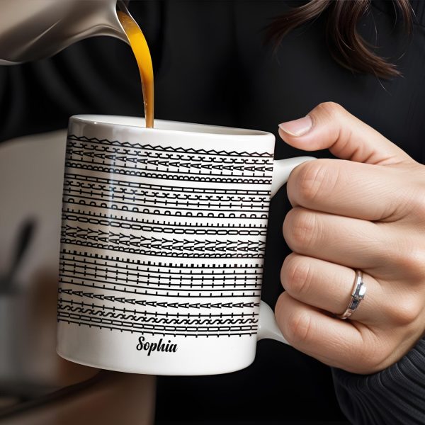 Brave Musical Notes Design - Personalized Custom Coffee Mug - HALW066_MG Brave Musical Notes Design - Personalized Custom Coffee Mug - HALW066_MG