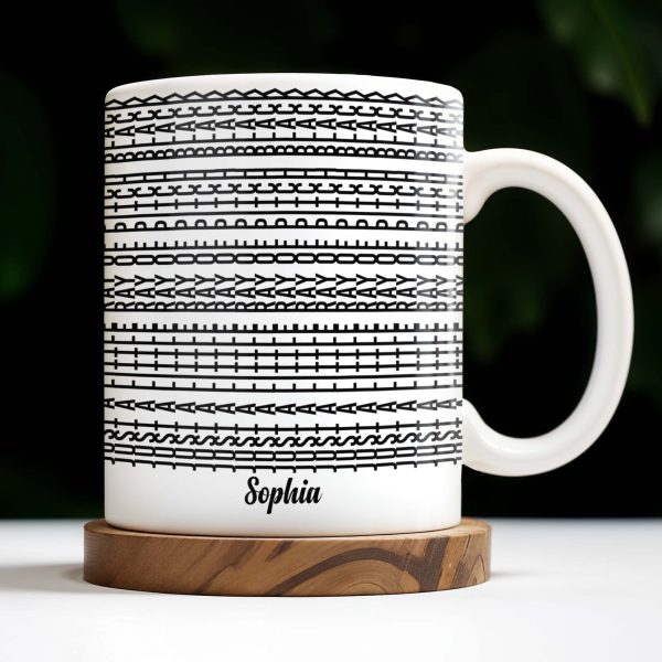 Brave Musical Notes Design - Personalized Custom Coffee Mug - HALW066_MG Brave Musical Notes Design - Personalized Custom Coffee Mug - HALW066_MG