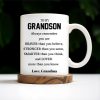 Braver, Stronger, Smarter and Loved Grandson Mug - Personalized Custom Coffee Mug - GSN022_MG