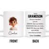 Braver, Stronger, Smarter and Loved Grandson Mug - Personalized Custom Coffee Mug - GSN022_MG