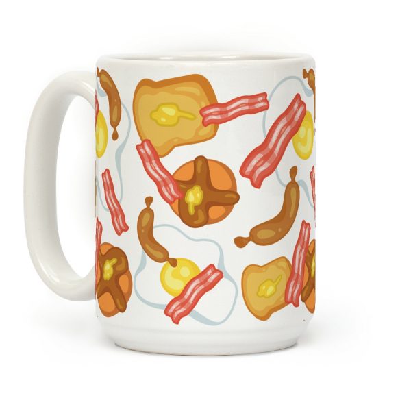 Breakfast Food Pattern Coffee Mug Breakfast Food Pattern Coffee Mug