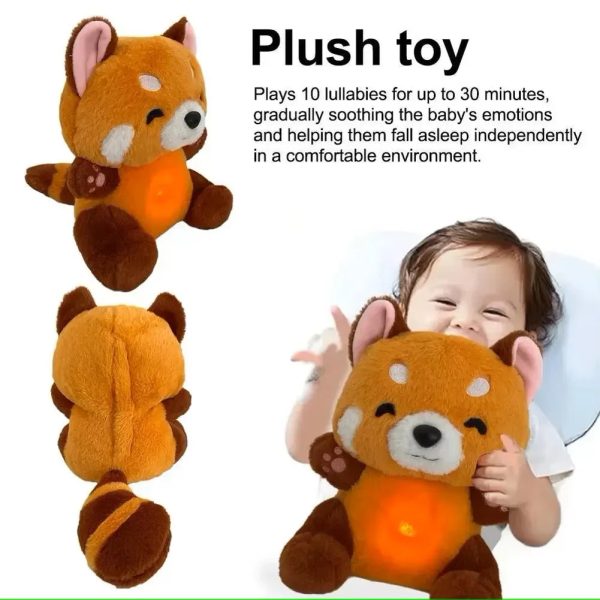 Breathing Fox Bear Plush: Soothing Musical Doll for Baby's Comfort Breathing Fox Bear Plush: Soothing Musical Doll for Baby's Comfort