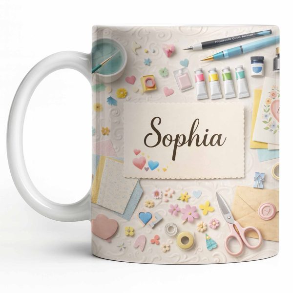 Bring Creativity Into Every Sip With Paint Tubes And Scissors Design - Personalized Custom Coffee Mug - HOB037_MG Bring Creativity Into Every Sip With Paint Tubes And Scissors Design - Personalized Custom Coffee Mug - HOB037_MG