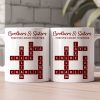 Brother & Sisters Forever Linked Together Scrabble New Version - Personalized Mug Brother & Sisters Forever Linked Together Scrabble New Version - Personalized Mug